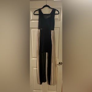 Black and Tan maxi dress